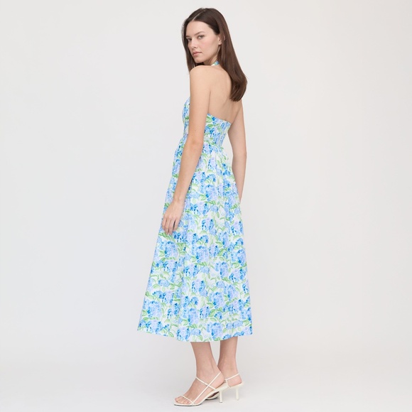 Hill House Home The Hill House x La Coqueta Fleur Midi Dress - Blue Watercolor H - Picture 3 of 3
